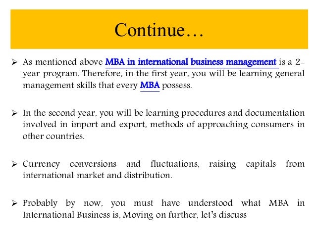why mba in international business international business administration salary